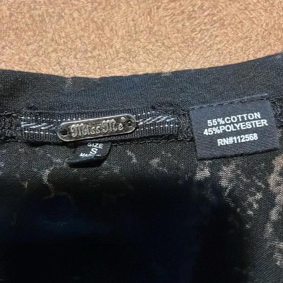 Elegant Black Embellished Women's Top. Put to pit 14”. Size Small. - Picture 4 of 4